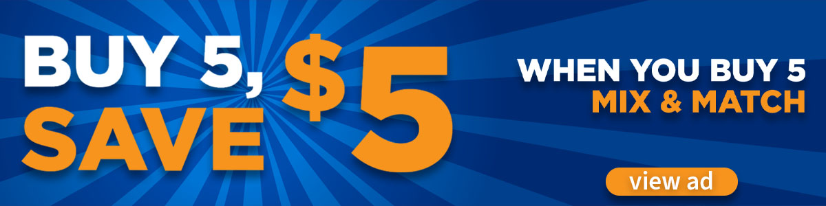 Buy 5 Save $5